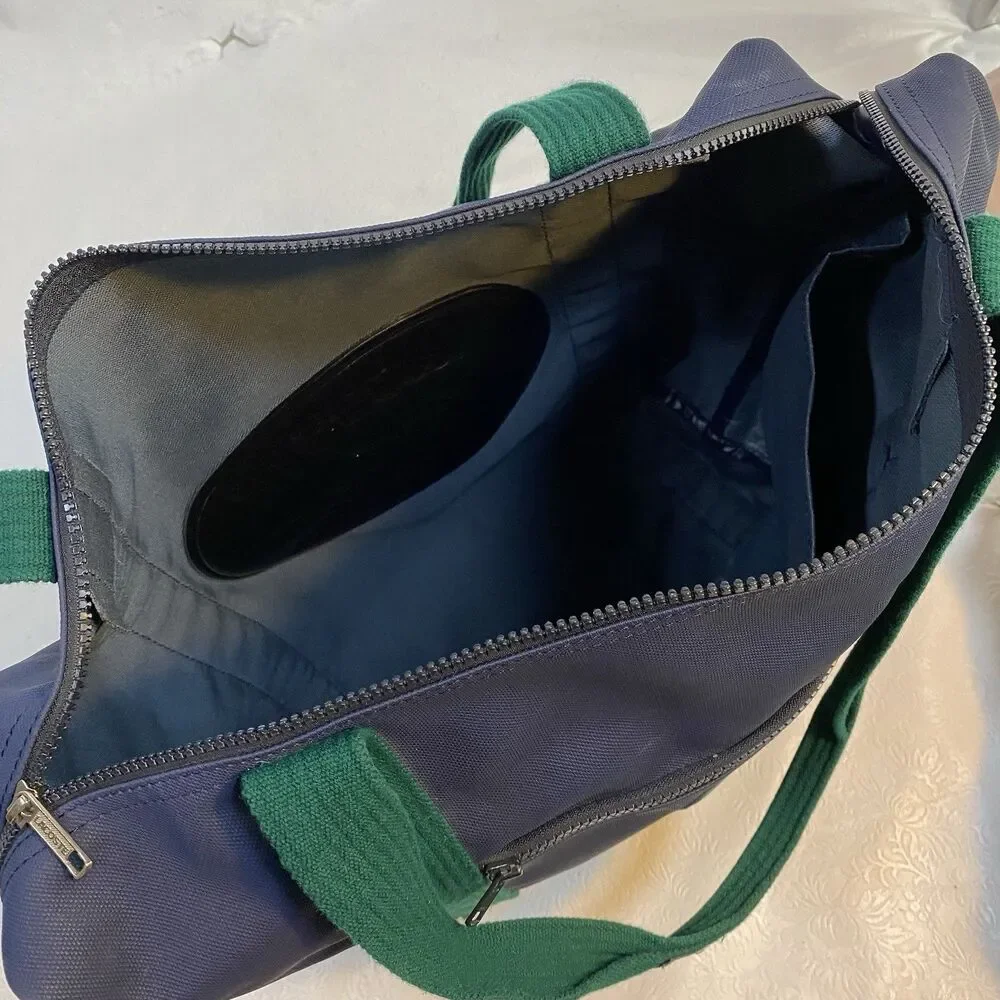 Vintage Lacoste Navy Blue Canvas Tote Bag